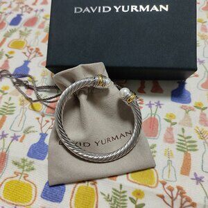 David Yurman Silver-Tone Pearl Bracelet